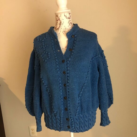 Las Manos Hand Knit 100% Cotton Sweater (L) - Picture 4 of 9